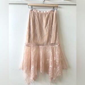 KEEPSAKE the Label Lace Skirt in Light Pink